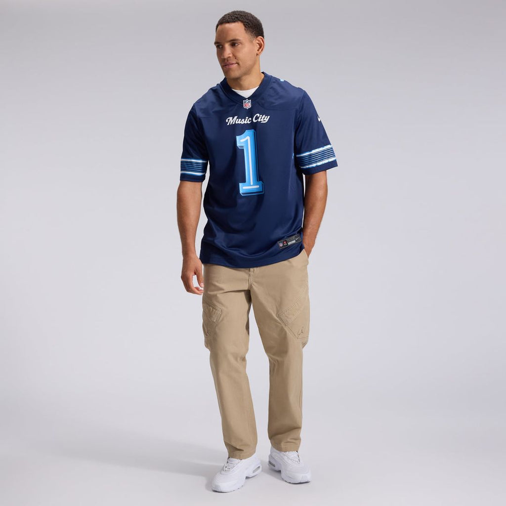 Tennessee Titans Cameron Ward Nike Navy 2026 Rivalries Collection Game Jersey product image 4, provided for visual reference