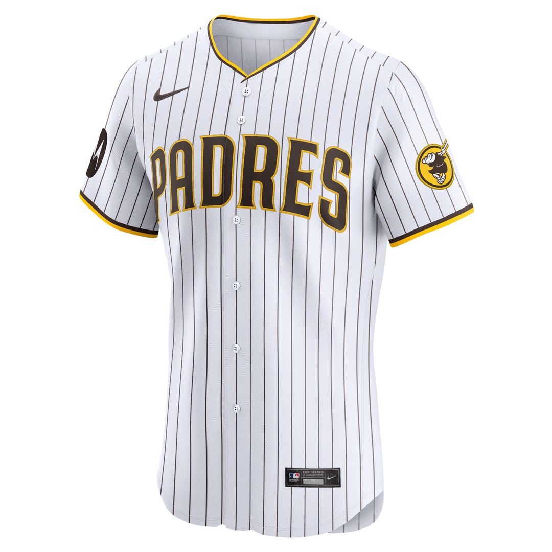 San Diego Padres Tony Fernández Nike White Home Elite Sponsor Patch Player Jersey product image 2, provided for visual