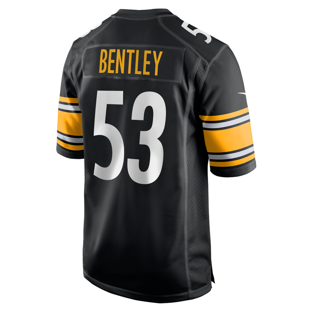 Pittsburgh Steelers JaWhaun Bentley Nike Black Team Game Jersey product image 3, provided for visual reference and product