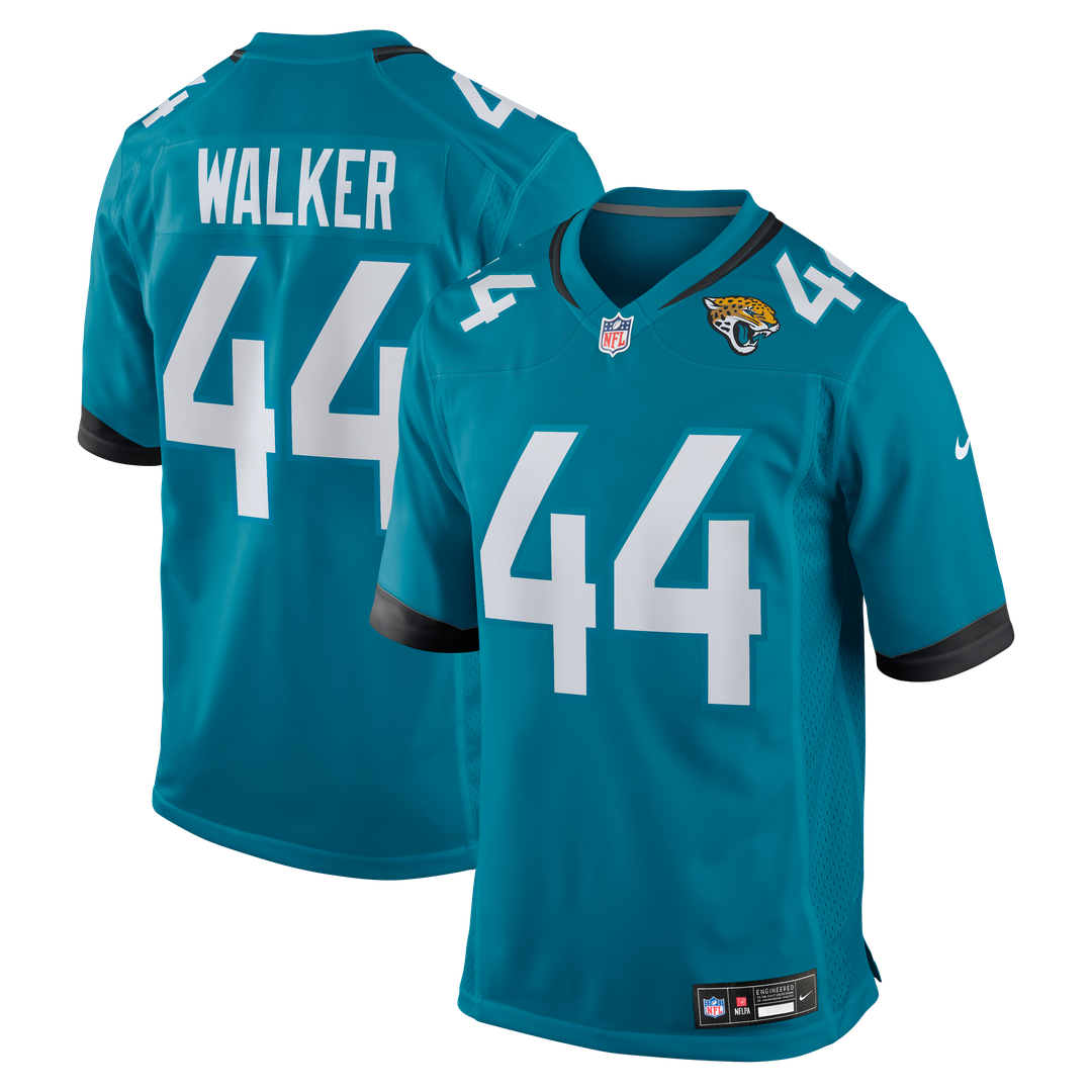 Jacksonville Jaguars Travon Walker Nike Teal Player Game Jersey product image 9, provided for visual reference and product