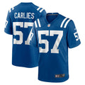 Indianapolis Colts Jaylon Carlies Nike Royal Game Jersey product image 1, provided for visual reference and product detail