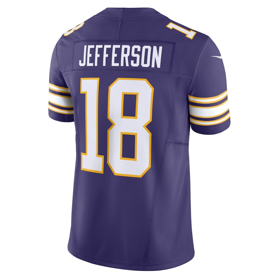 Minnesota Vikings Justin Jefferson Nike White Vapor F.U.S.E. Limited Jersey product image 9, provided for visual reference