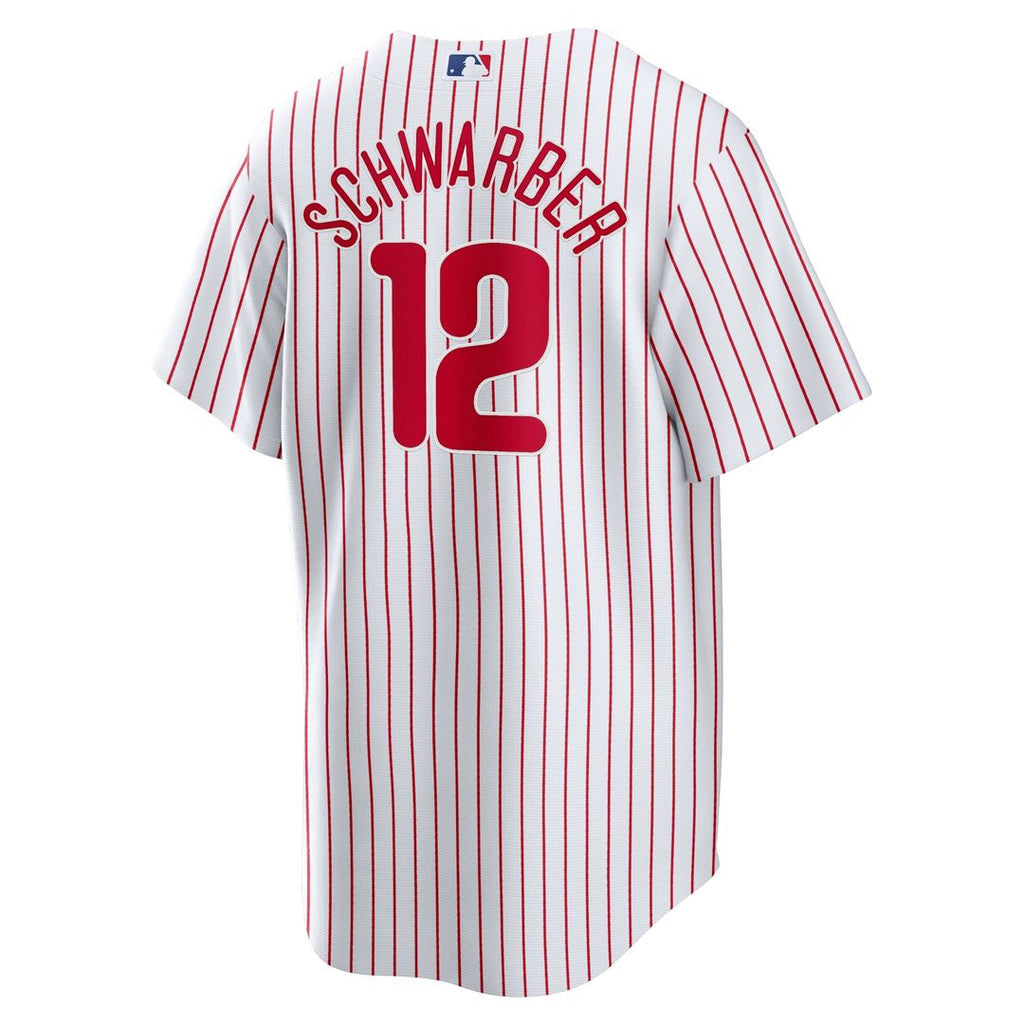 Philadelphia Phillies Kyle Schwarber Nike White Replica Player Jersey product image 3, provided for visual reference and