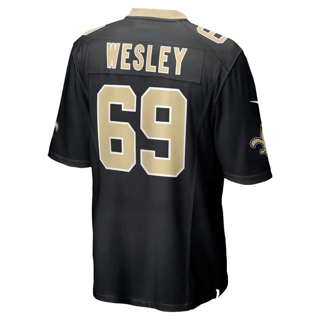 New Orleans Saints Barry Wesley Nike Black Team Game Jersey product image 3, provided for visual reference and product