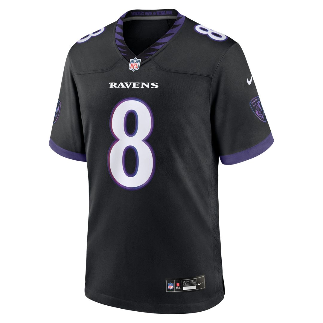 Baltimore Ravens Lamar Jackson Nike Purple Alternate Game Jersey product image 8, provided for visual reference and product