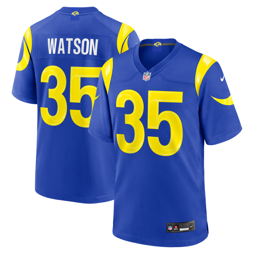 Los Angeles Rams Jaylen Watson Nike Royal Team Game Jersey product image 1, provided for visual reference and product detail