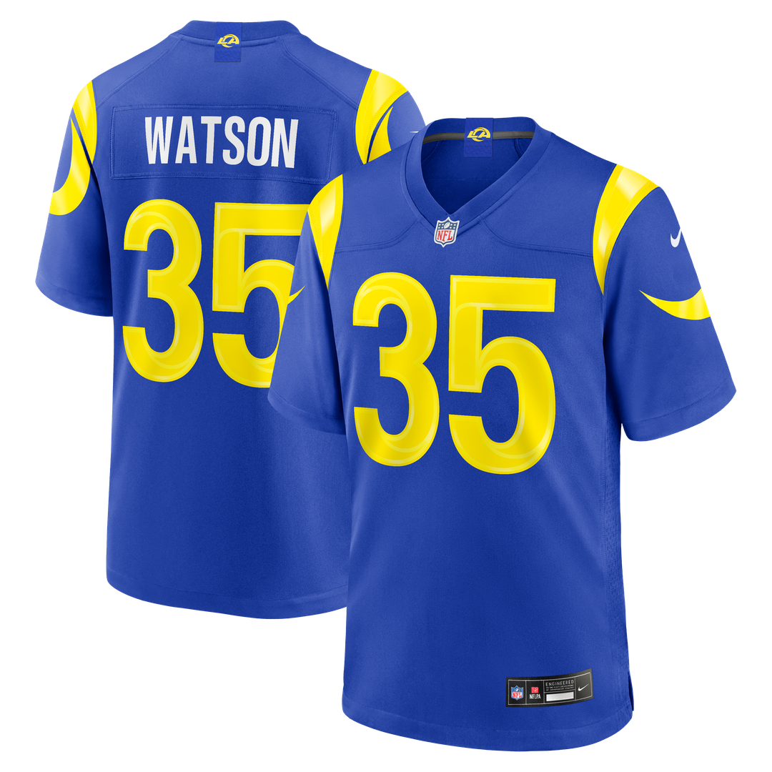 Los Angeles Rams Jaylen Watson Nike Royal Team Game Jersey product image 1, provided for visual reference and product detail