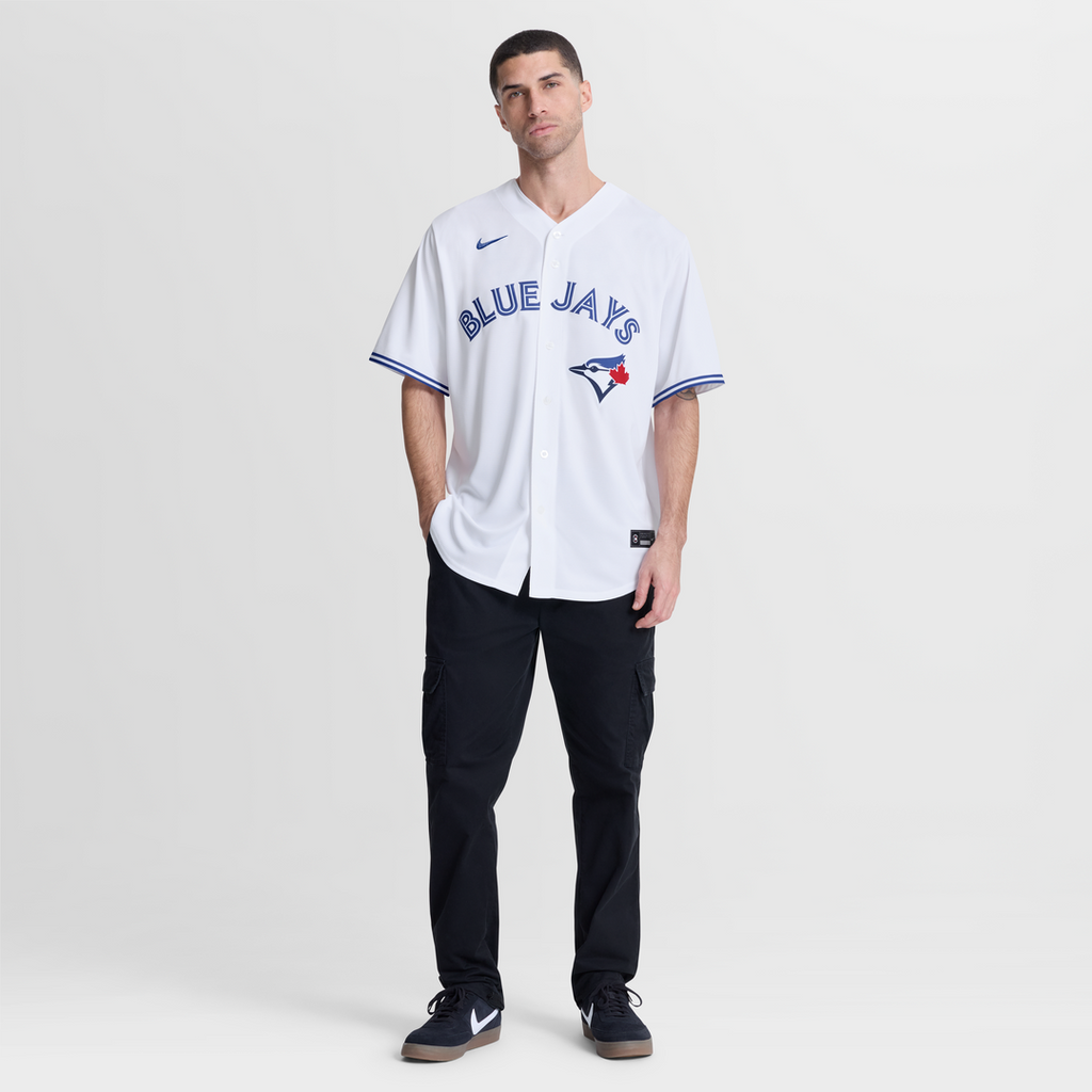 Toronto Blue Jays Shane Bieber Nike White Home Replica Jersey product image 4, provided for visual reference and product