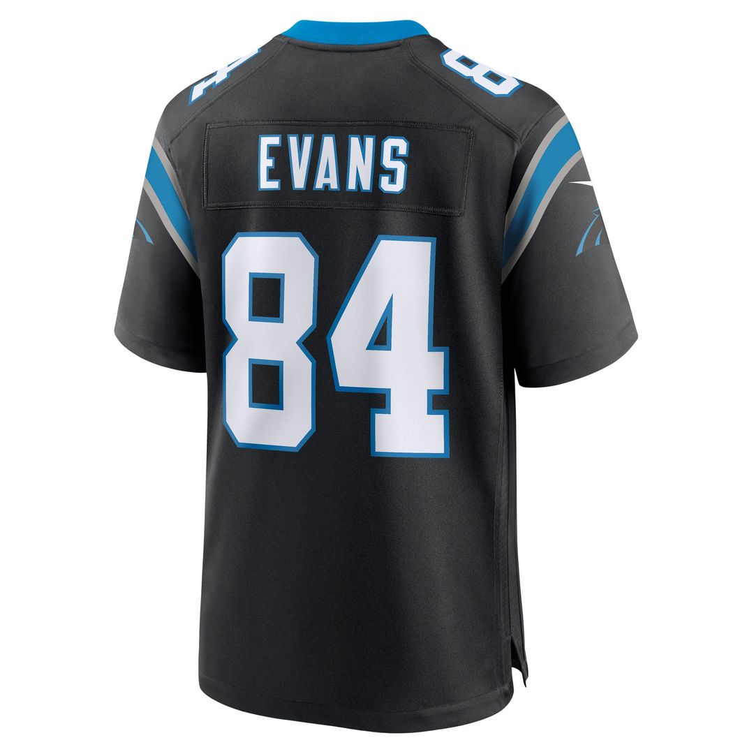Carolina Panthers Mitchell Evans Nike Black Team Game Jersey product image 3, provided for visual reference and product