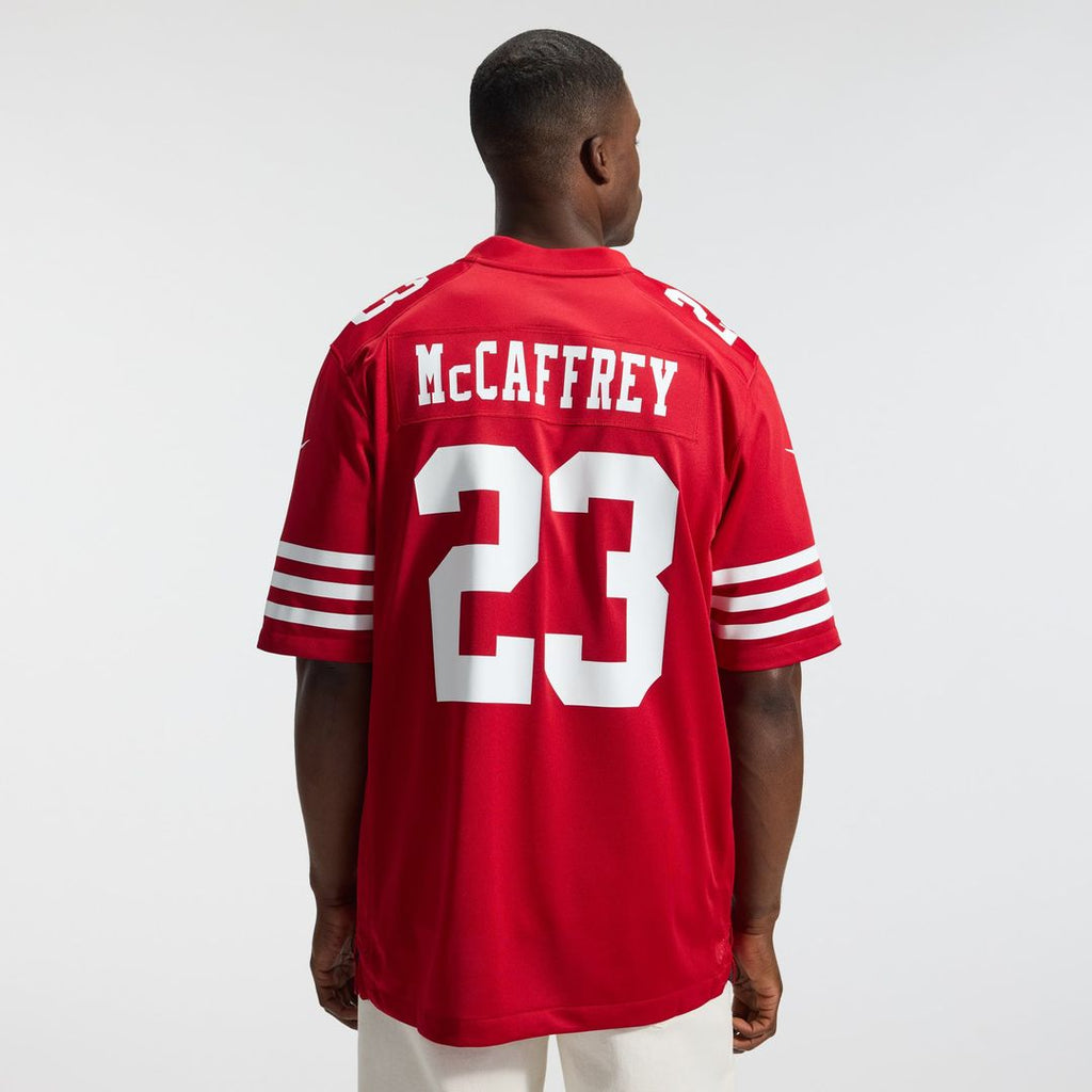 San Francisco 49ers Christian McCaffrey Nike Scarlet Game Player Jersey product image 3, provided for visual reference and