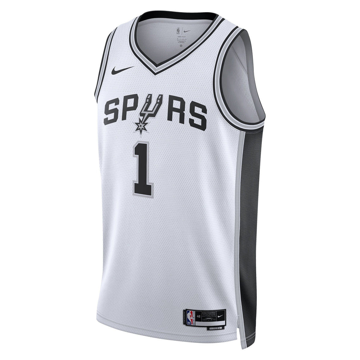 San Antonio Spurs Nike Association Edition Swingman Jersey - White - Victor Wembanyama - Unisex product image 3, provided