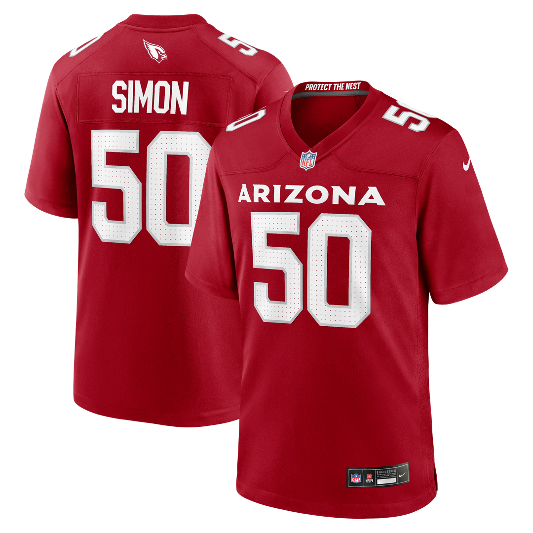 Arizona Cardinals Cody Simon Nike Cardinal Team Game Jersey product image 1, provided for visual reference and product