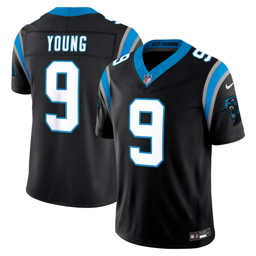 Carolina Panthers Bryce Young Nike Blue Alternate Vapor F.U.S.E. Stitched Limited Jersey product image 7, provided for