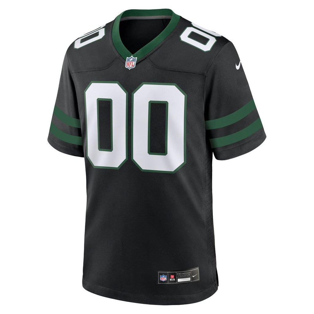 New York Jets Nike Legacy Black Alternate Custom Game Jersey product image 2, provided for visual reference and product