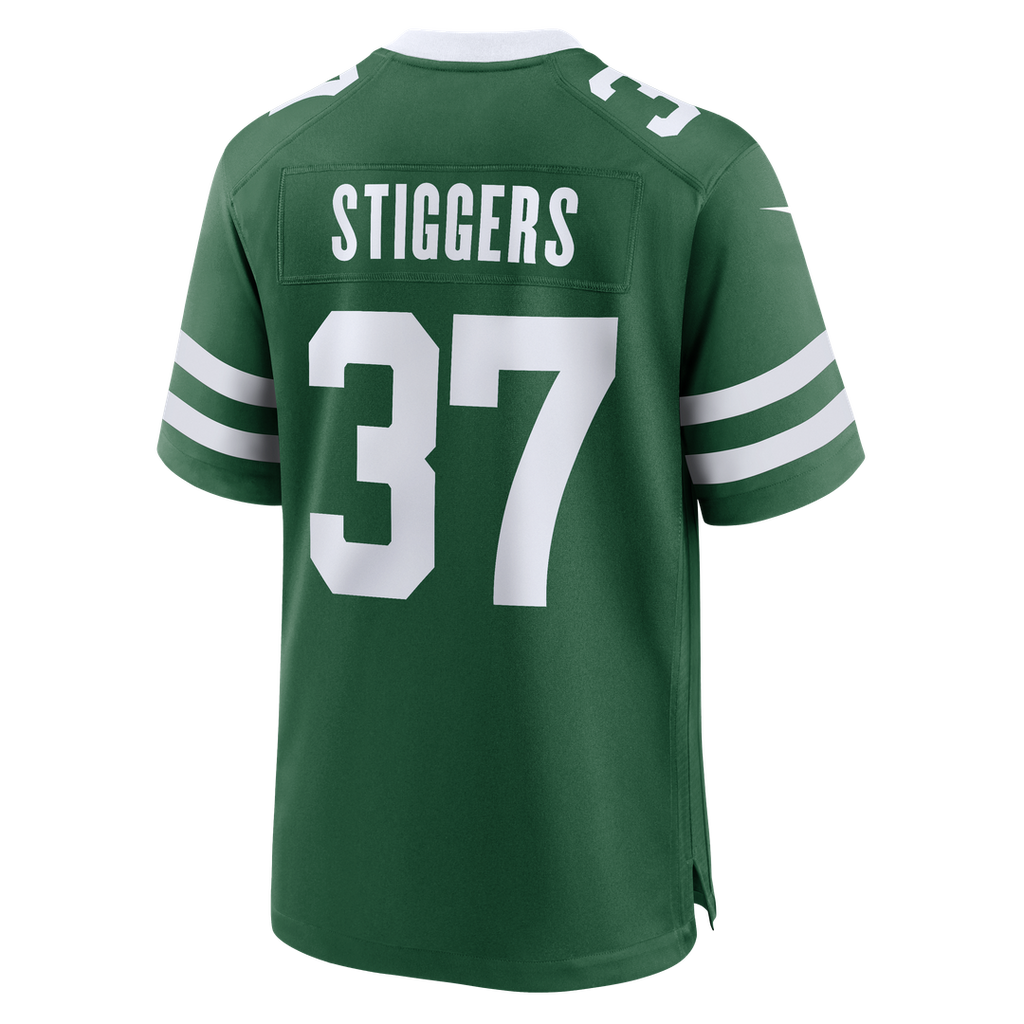 New York Jets Qwan'tez Stiggers Nike Legacy Green Team Game Jersey product image 3, provided for visual reference and