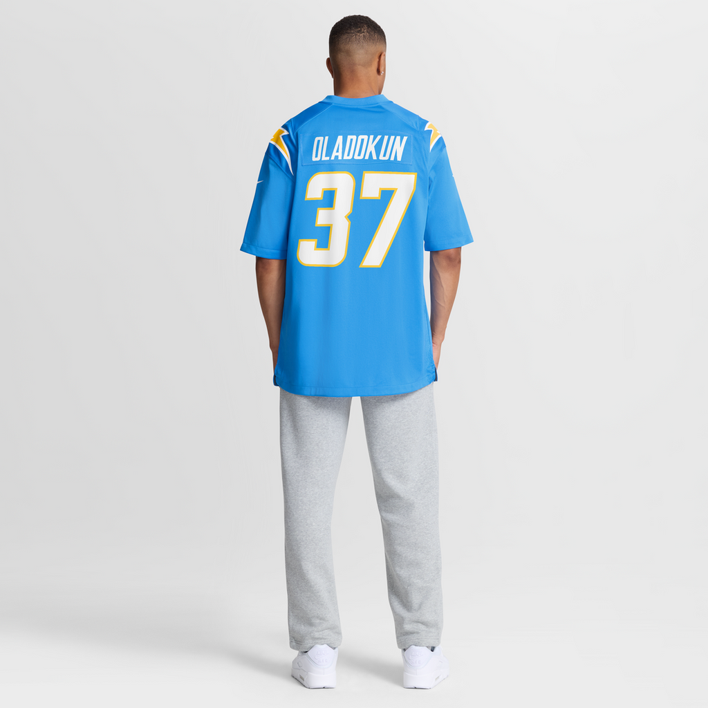 Los Angeles Chargers Jordan Oladokun Nike Powder Blue Team Game Jersey product image 8, provided for visual reference and