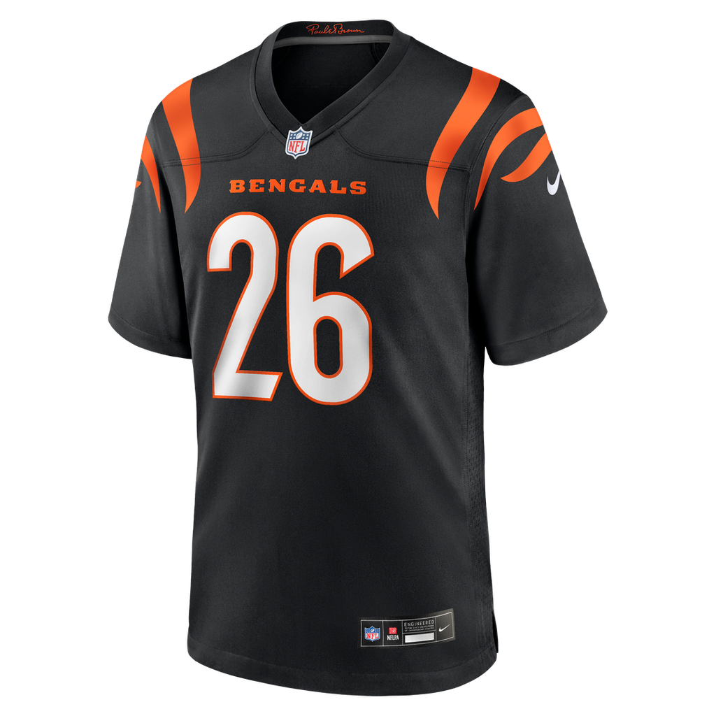 Cincinnati Bengals Ja'Sir Taylor Nike Black Team Game Jersey product image 2, provided for visual reference and product