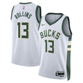 Milwaukee Bucks Nike Association Edition Swingman Jersey - White - Ryan Rollins - Unisex product image 1, provided for