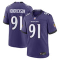 Baltimore Ravens Trey Hendrickson Nike Purple Team Game Jersey product image 1, provided for visual reference and product