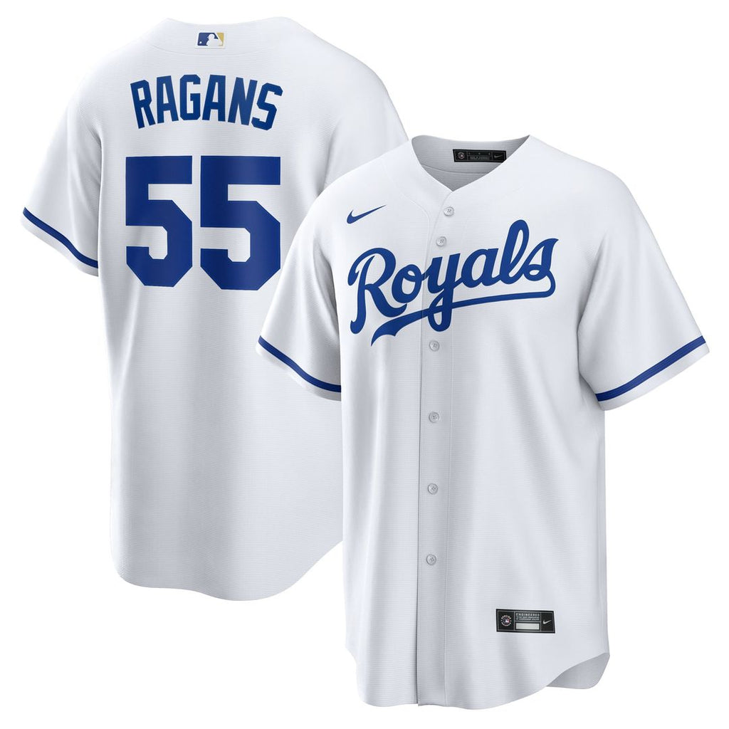 Kansas City Royals Cole Ragans Nike White Home Replica Jersey product image 1, provided for visual reference and product