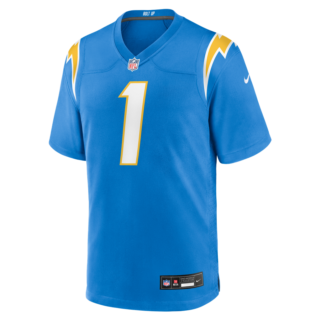 Los Angeles Chargers Akheem Mesidor Nike Powder Blue Team Game Jersey product image 2, provided for visual reference and