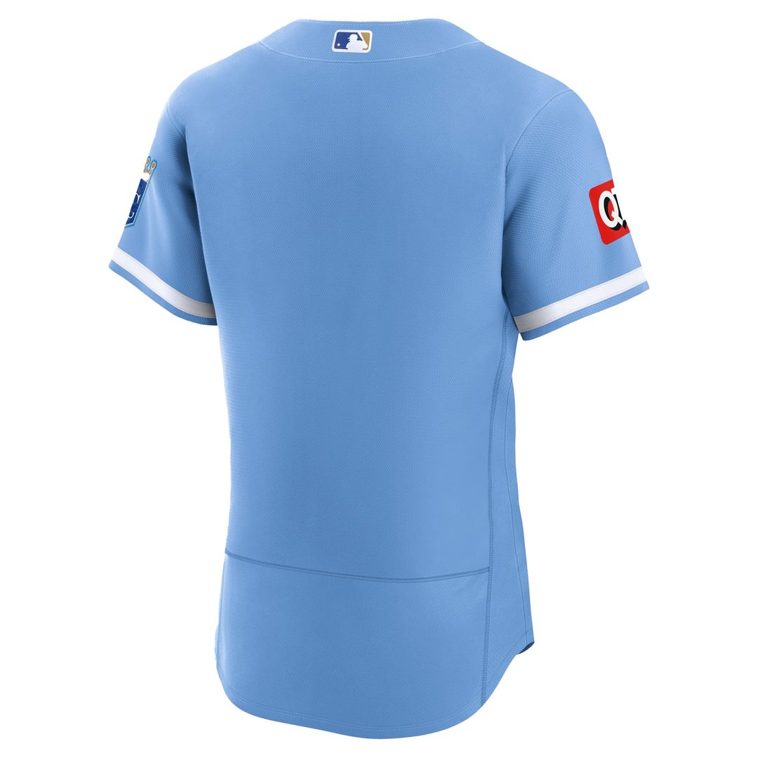 Kansas City Royals Nike Light Blue Alternate Sponsor Patch Authentic Jersey product image 3, provided for visual reference