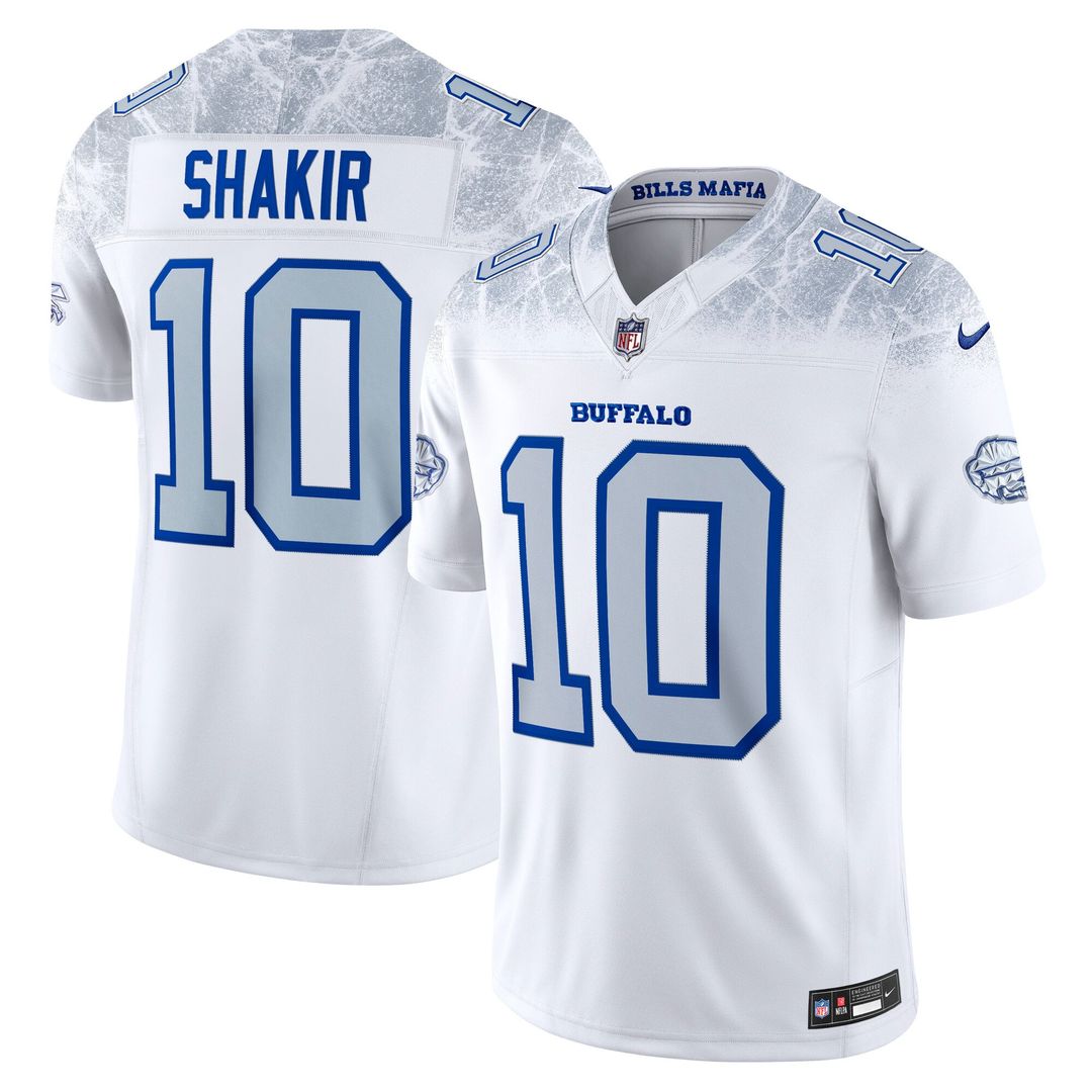 Buffalo Bills Khalil Shakir Nike White Rivalries Collection Stitched Limited Jersey product image 1, provided for visual