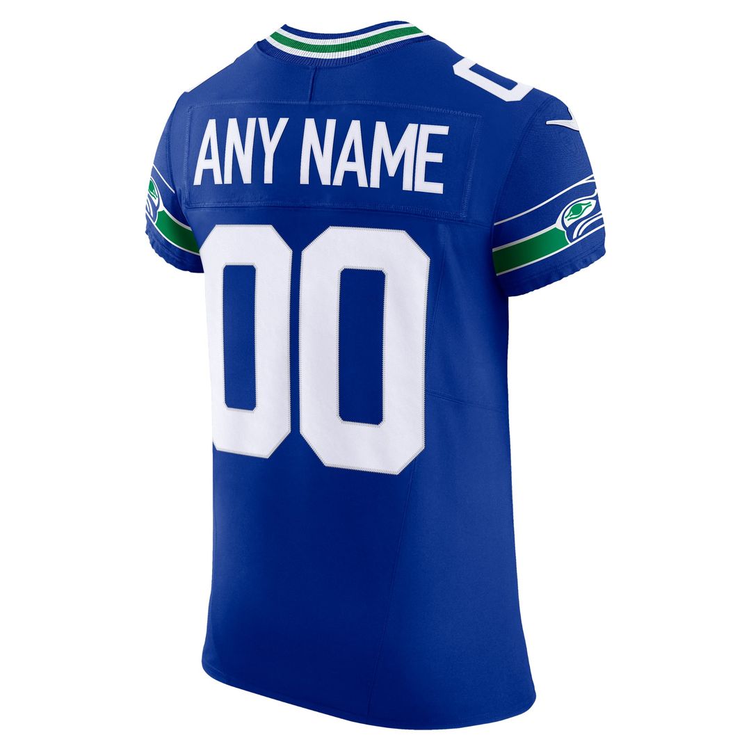 Seattle Seahawks Nike Royal Alternate Vapor F.U.S.E. Elite Custom Jersey product image 3, provided for visual reference and