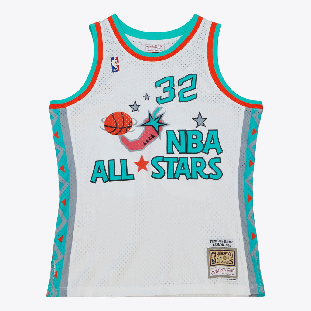 NBA Mitchell & Ness Karl Malone 1996 All-Star Swingman Authentic Jersey - White product image 3, provided for visual