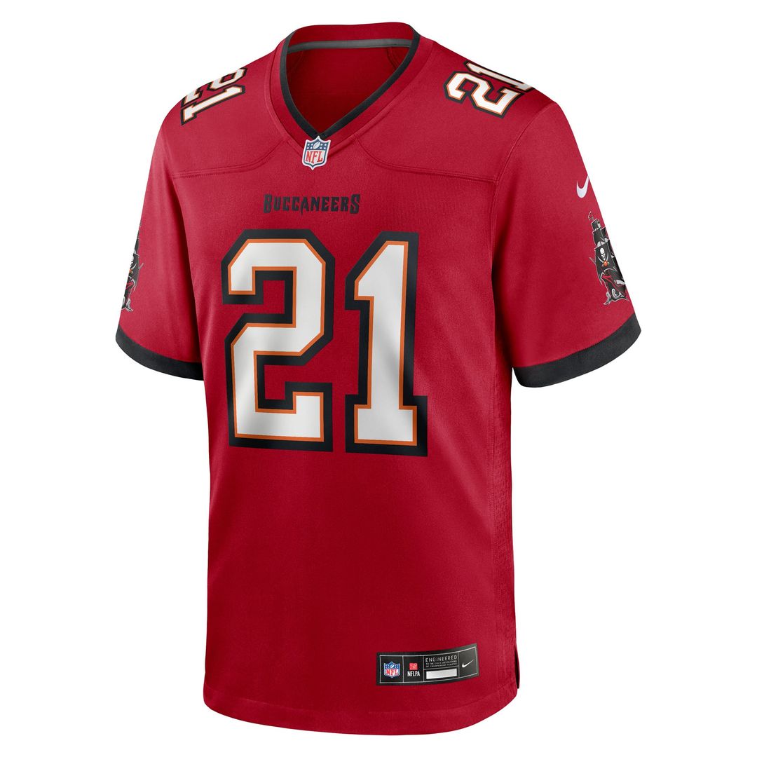 Tampa Bay Buccaneers Benjamin Morrison Nike Red Team Game Jersey product image 2, provided for visual reference and product