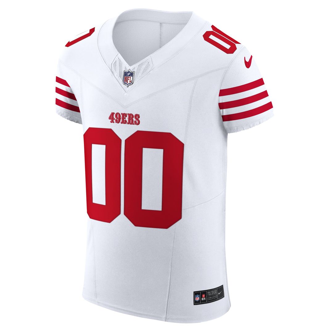 San Francisco 49ers Nike White Vapor F.U.S.E. Elite Custom Jersey product image 2, provided for visual reference and product