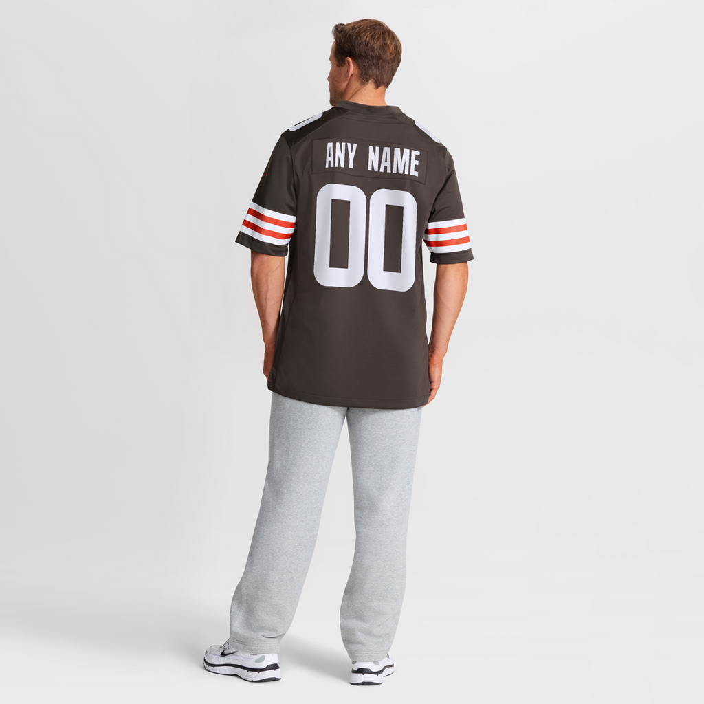 Nike Cleveland Browns Brown Custom Game Jersey product image 8, provided for visual reference and product detail review