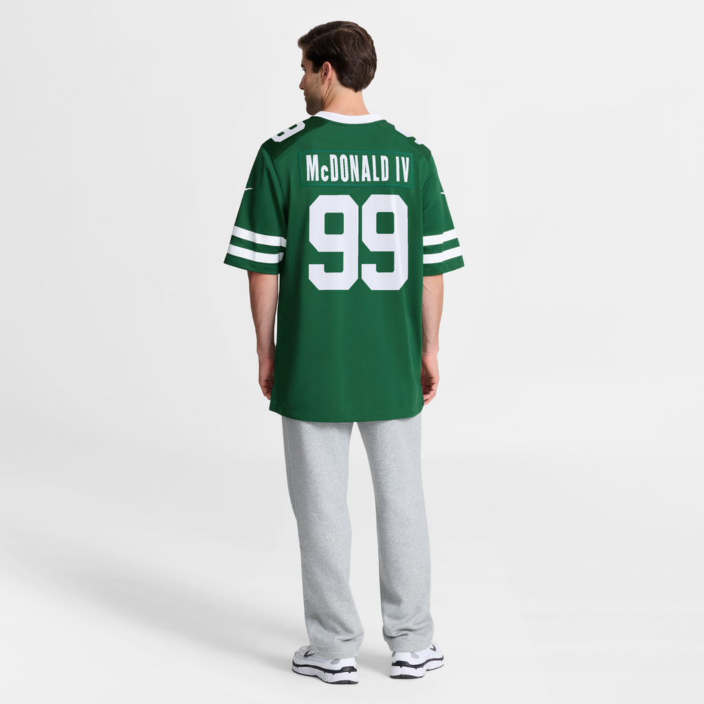 New York Jets Will McDonald IV Nike Legacy Green Team Game Jersey product image 8, provided for visual reference and product