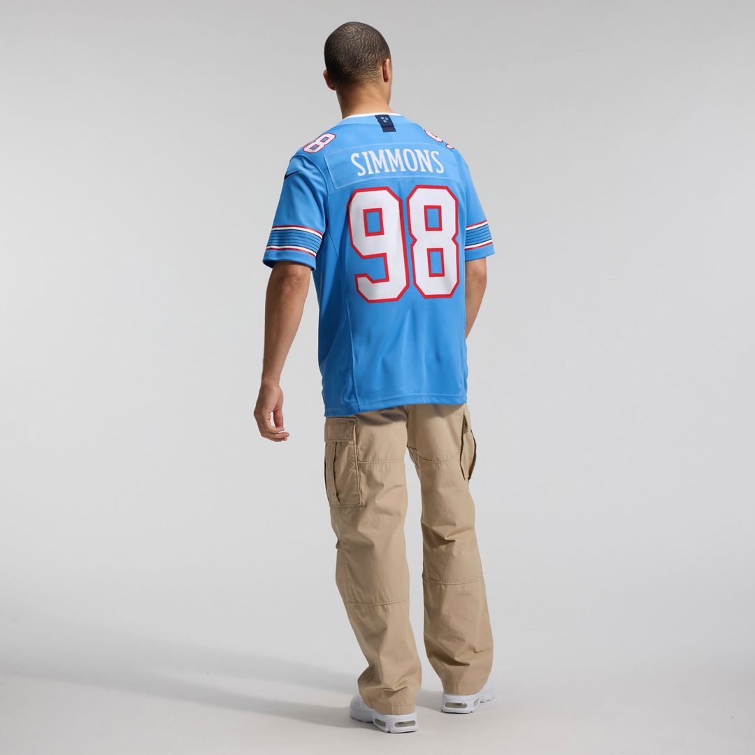 Tennessee Titans Jeffery Simmons Nike Light Blue Team Vapor F.U.S.E. Stitched Limited Jersey product image 20, provided for