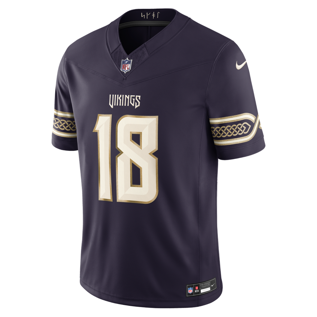 Minnesota Vikings Justin Jefferson Nike Purple 2026 Rivalries Collection Stitched Limited Jersey product image 2, provided