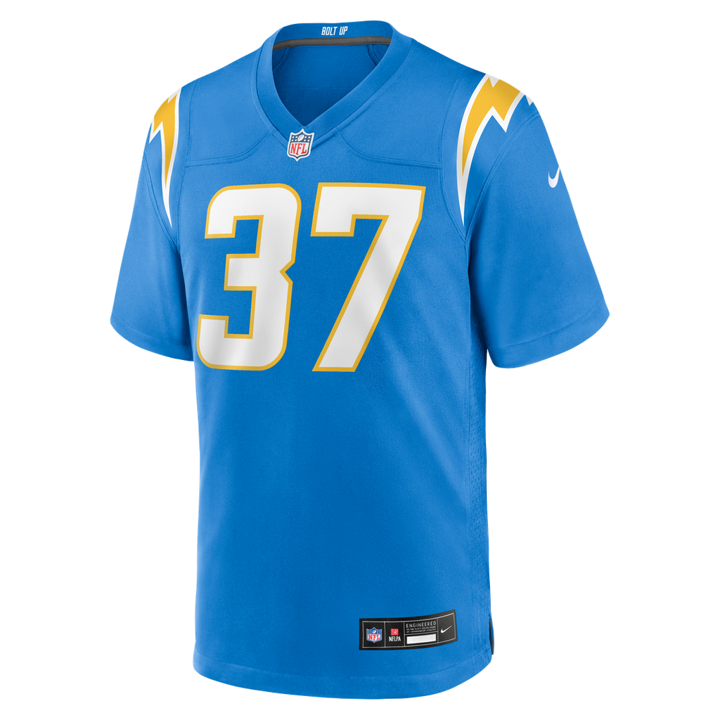 Los Angeles Chargers Jordan Oladokun Nike Powder Blue Team Game Jersey product image 2, provided for visual reference and
