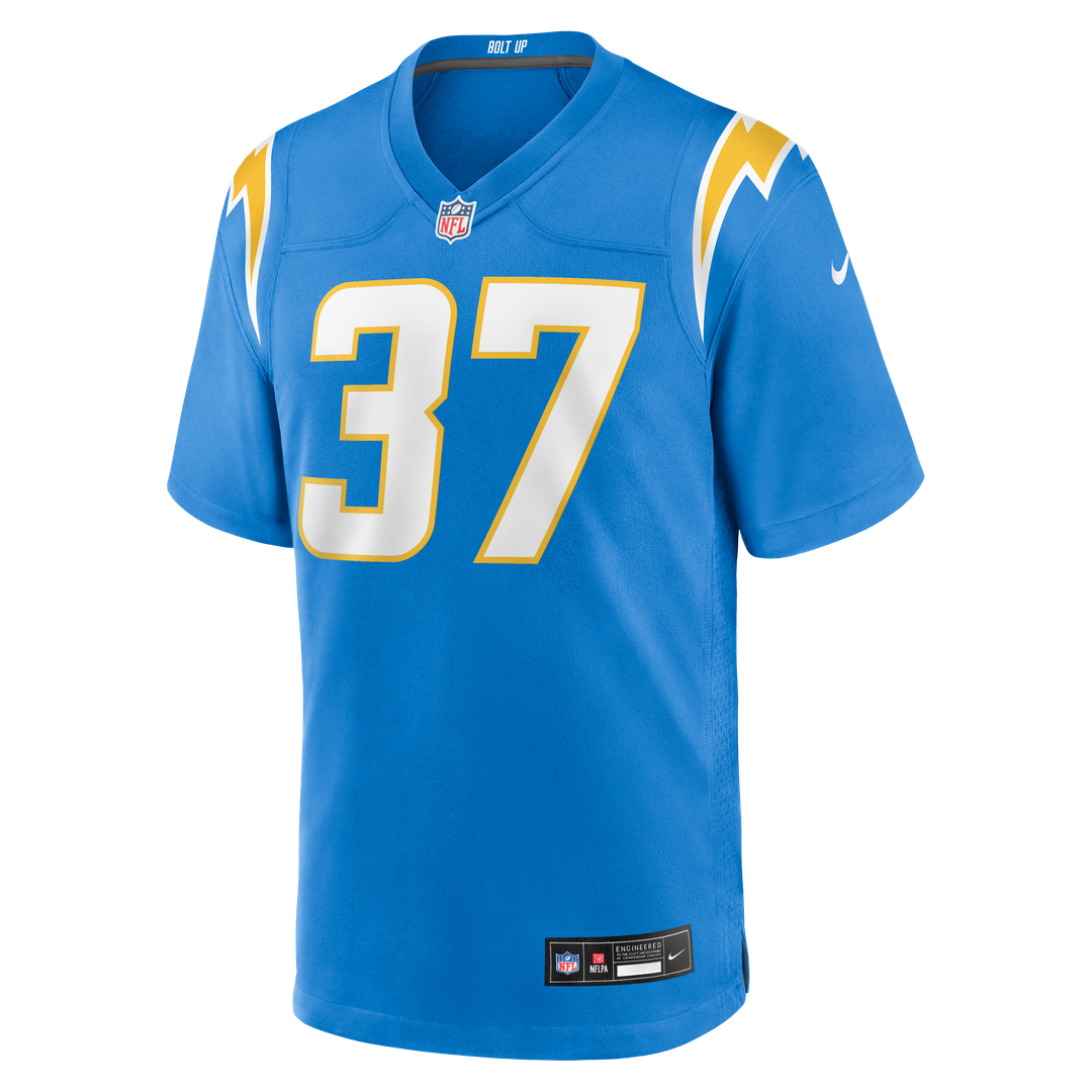 Los Angeles Chargers Jordan Oladokun Nike Powder Blue Team Game Jersey product image 2, provided for visual reference and