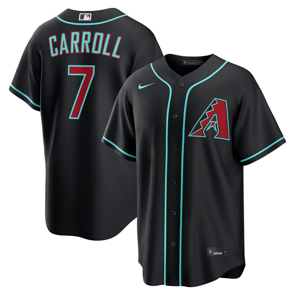 Arizona Diamondbacks Corbin Carroll Nike Black Alternate Replica Jersey product image 14, provided for visual reference and