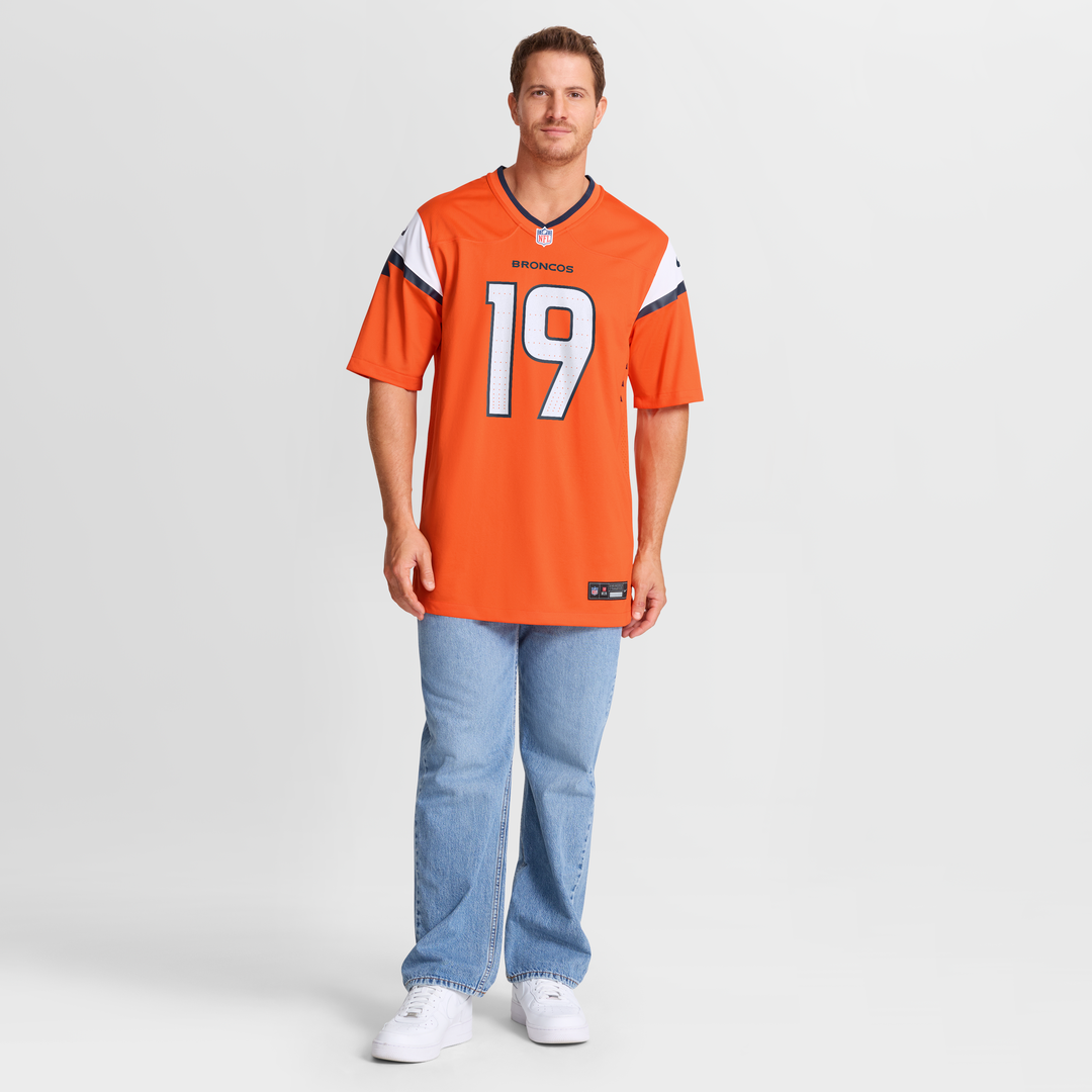 Denver Broncos Marvin Mims Jr Nike Orange Team Game Jersey product image 7, provided for visual reference and product detail