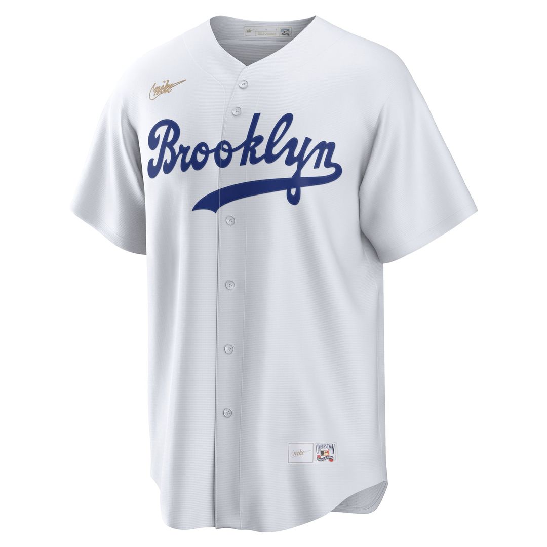 Brooklyn Dodgers Jackie Robinson Nike White Cooperstown Collection Jackie Robinson Day Jersey product image 2, provided for