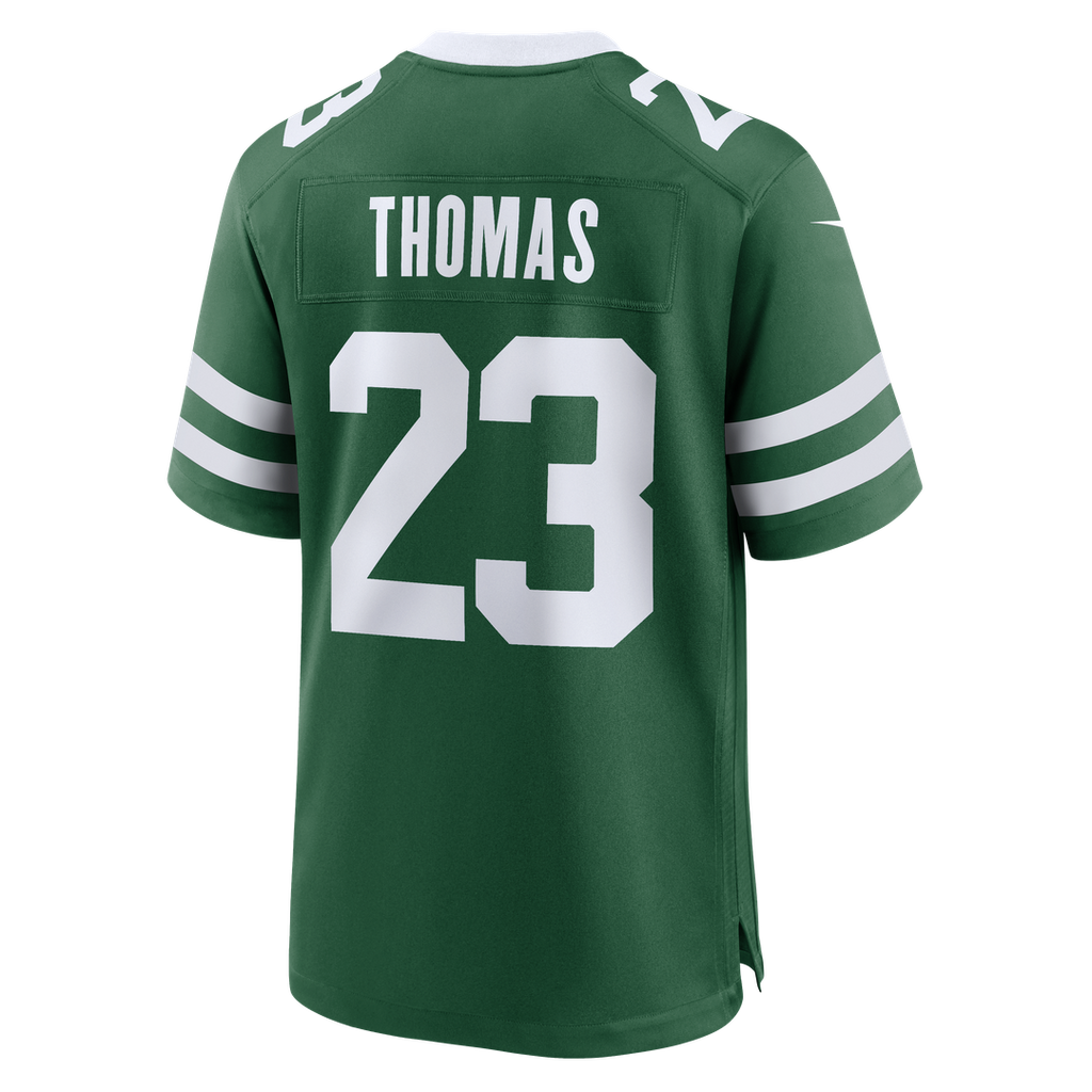 New York Jets Azareye'h Thomas Nike Legacy Green Team Game Jersey product image 3, provided for visual reference and product