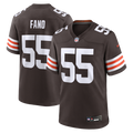 Cleveland Browns Spencer Fano Nike Brown Team Game Jersey product image 1, provided for visual reference and product detail