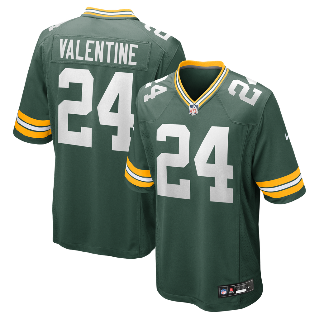 Green Bay Packers Carrington Valentine Nike Green Game Jersey product image 1, provided for visual reference and product