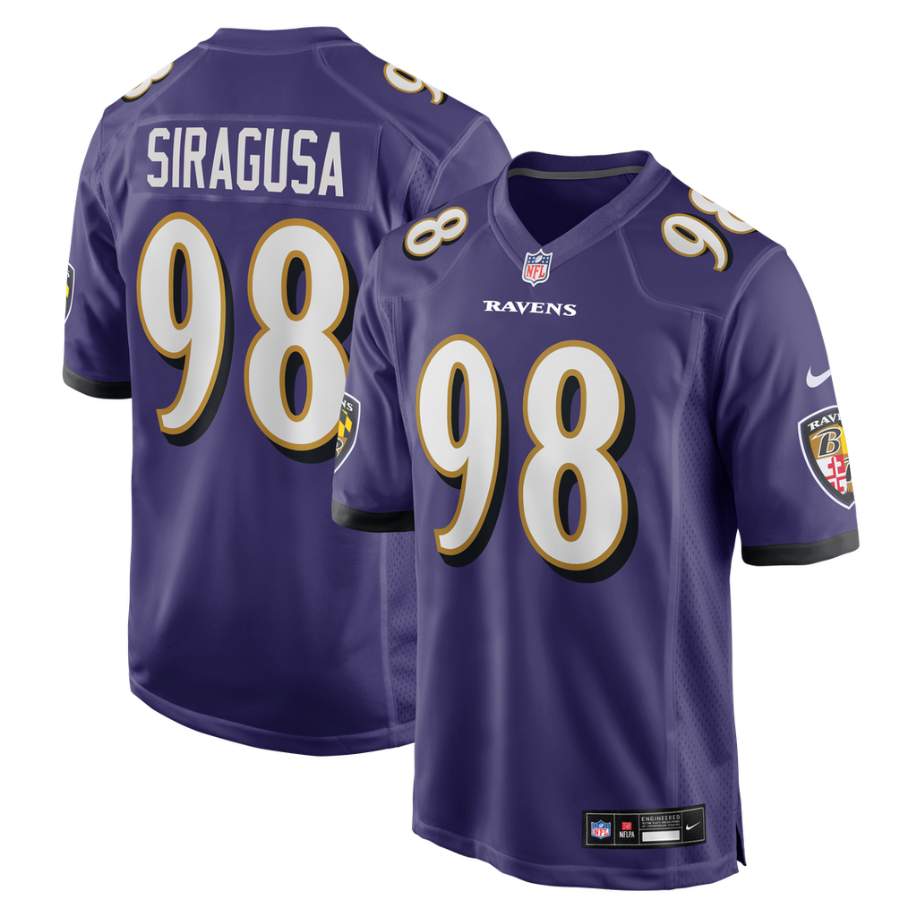 Baltimore Ravens Tony Siragusa Nike Purple Game Retired Player Jersey product image 1, provided for visual reference and