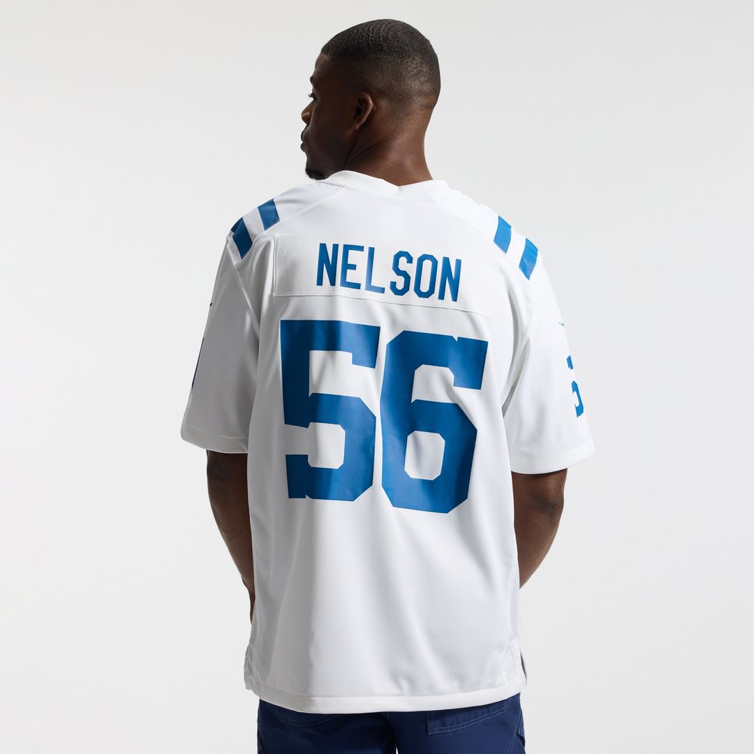 Indianapolis Colts Quenton Nelson Nike White Game Player Jersey product image 16, provided for visual reference and product