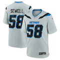 Detroit Lions Penei Sewell Nike Silver 2026 Rivalries Collection Game Jersey product image 1, provided for visual reference