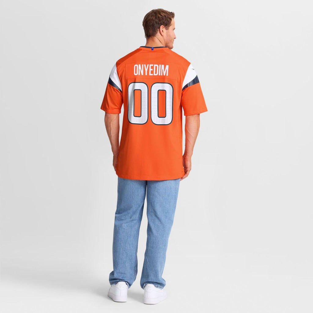 Denver Broncos Tyler Onyedim Nike Orange Game Jersey product image 5, provided for visual reference and product detail review