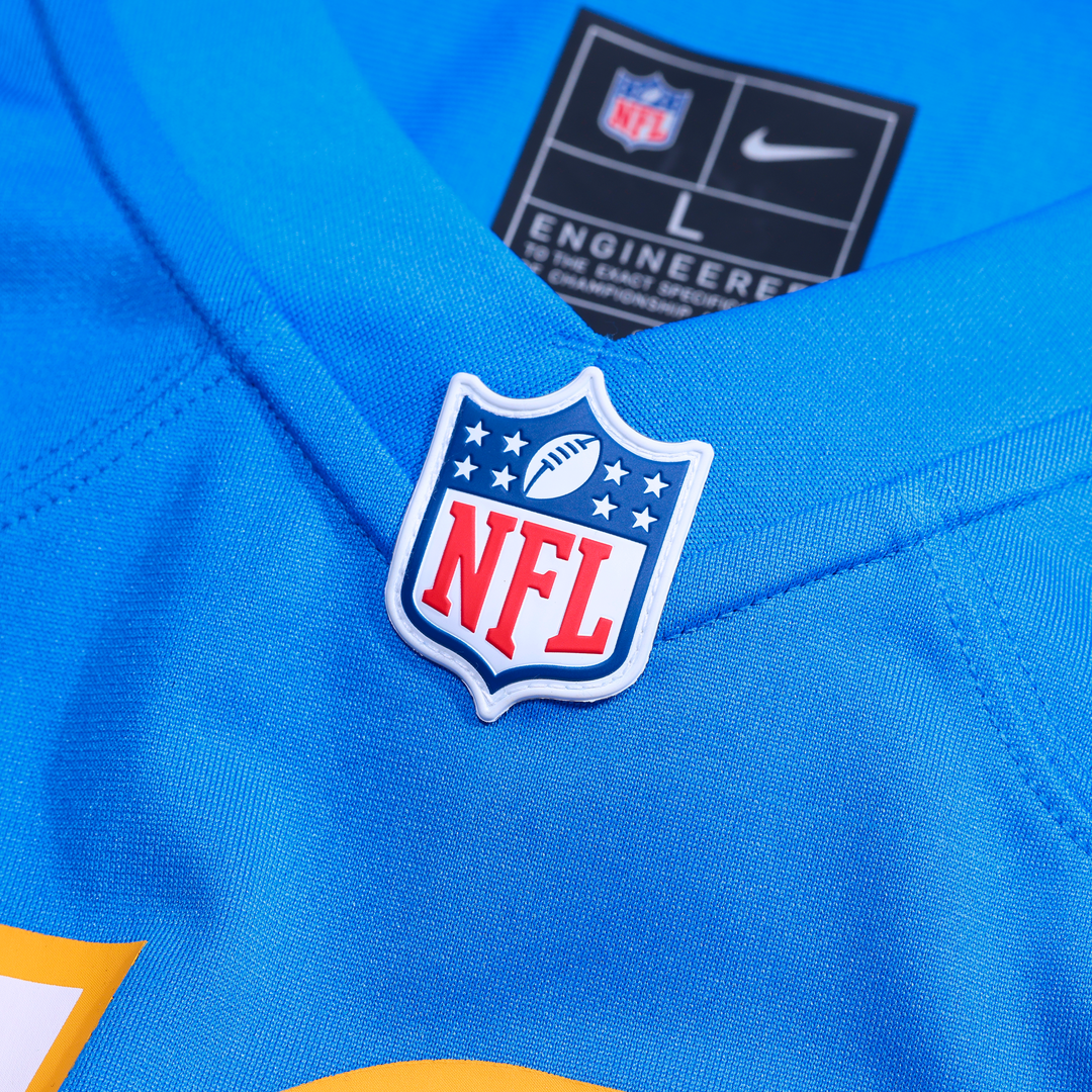 Los Angeles Chargers Trey Lance Nike Powder Blue Team Game Jersey product image 4, provided for visual reference and product
