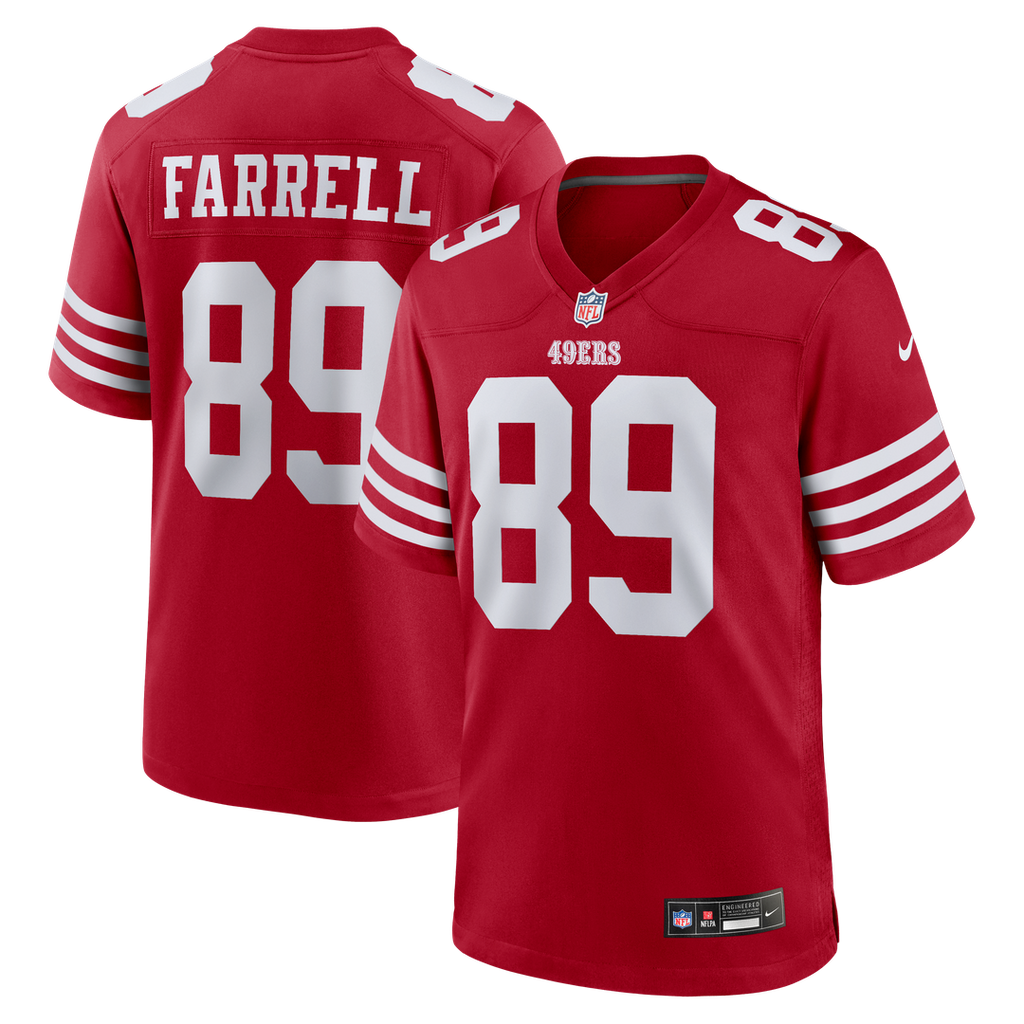 San Francisco 49ers Luke Farrell Nike Scarlet Team Game Jersey product image 1, provided for visual reference and product