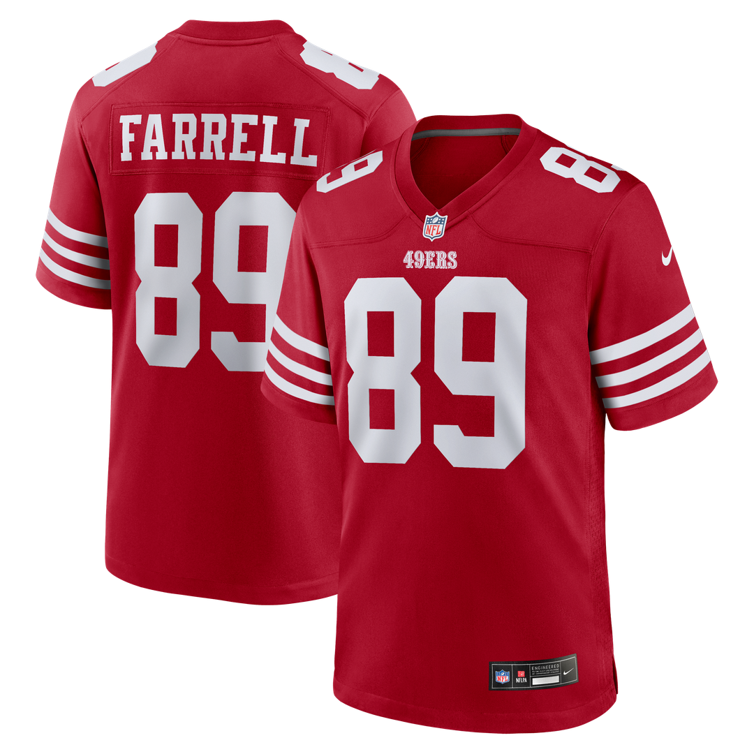 San Francisco 49ers Luke Farrell Nike Scarlet Team Game Jersey product image 1, provided for visual reference and product